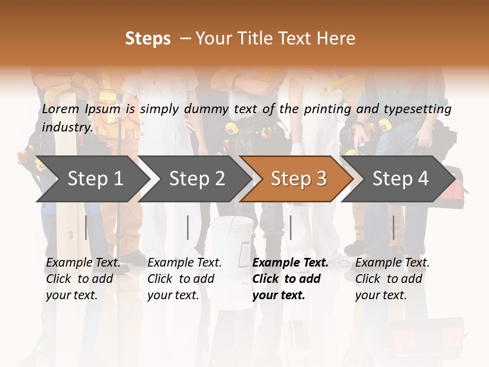 Isolated Staff Contractor PowerPoint Template