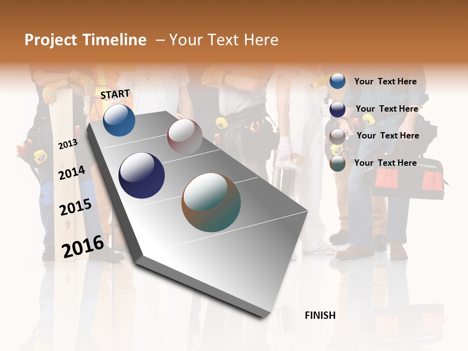 Isolated Staff Contractor PowerPoint Template