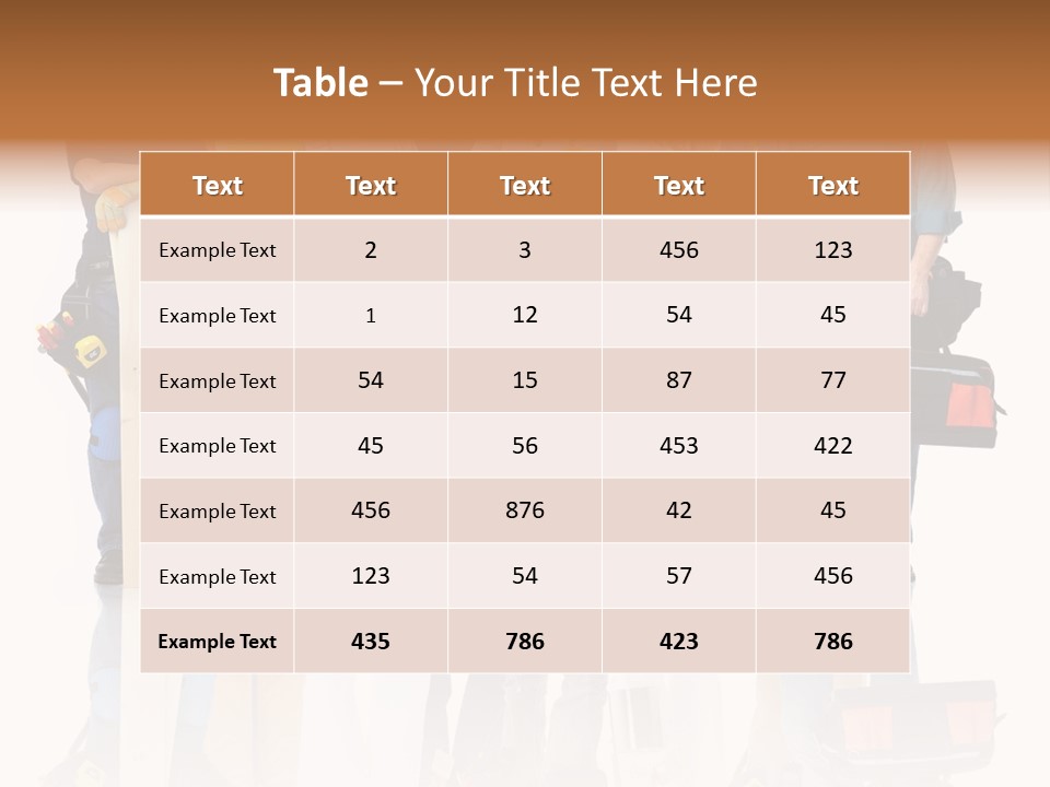 Isolated Staff Contractor PowerPoint Template