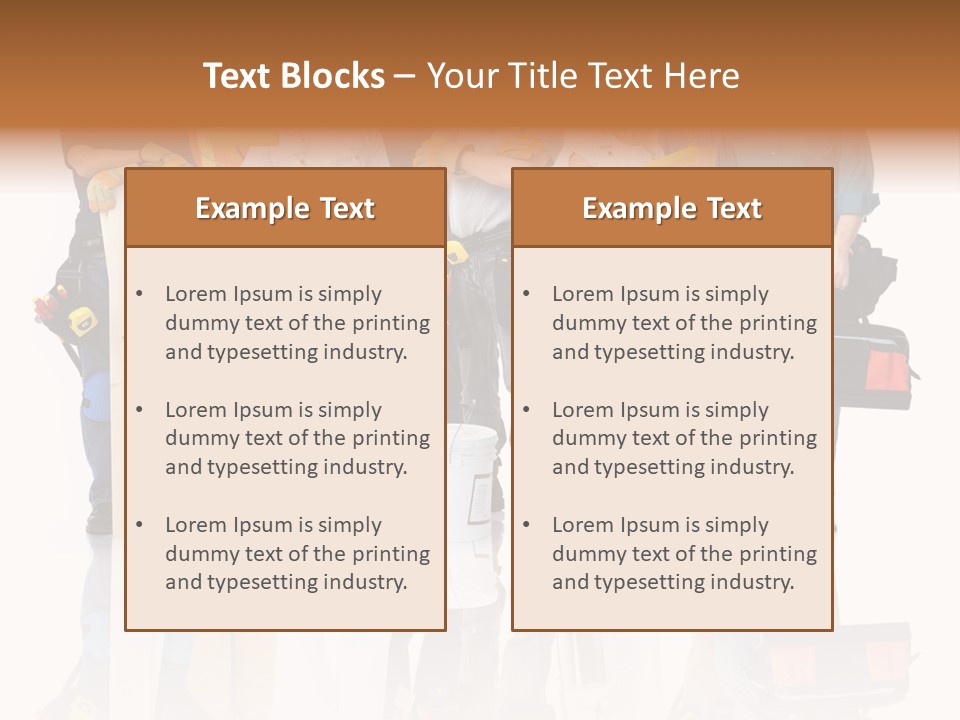 Isolated Staff Contractor PowerPoint Template