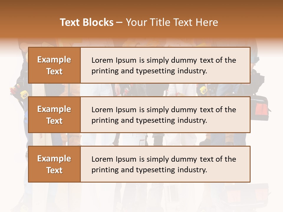 Isolated Staff Contractor PowerPoint Template