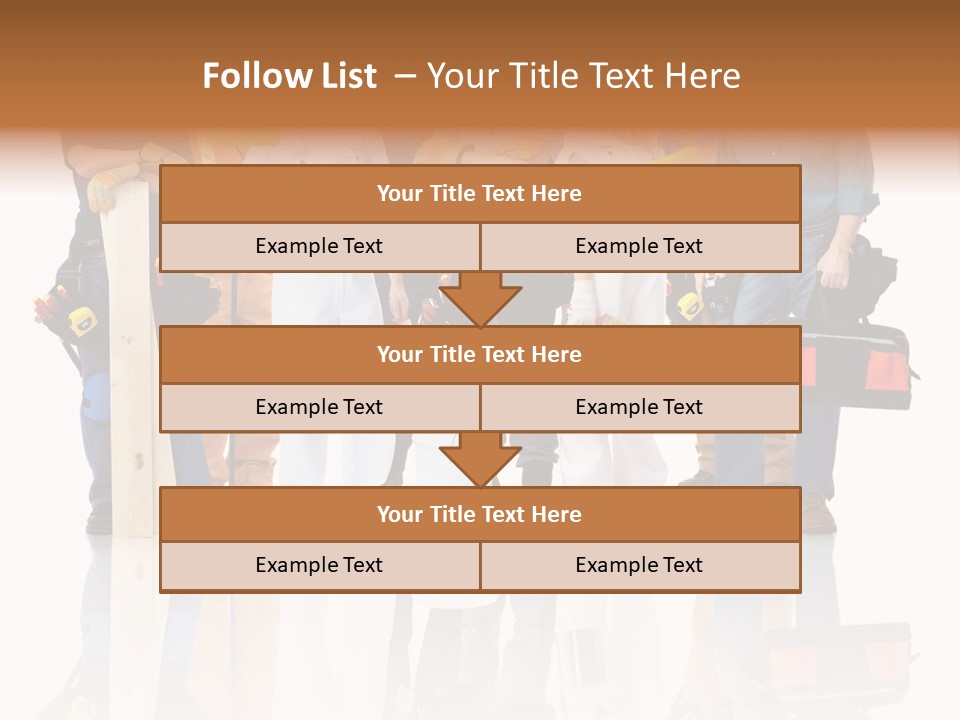Isolated Staff Contractor PowerPoint Template