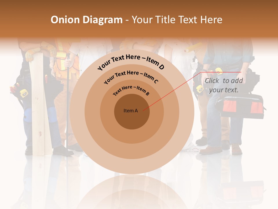 Isolated Staff Contractor PowerPoint Template