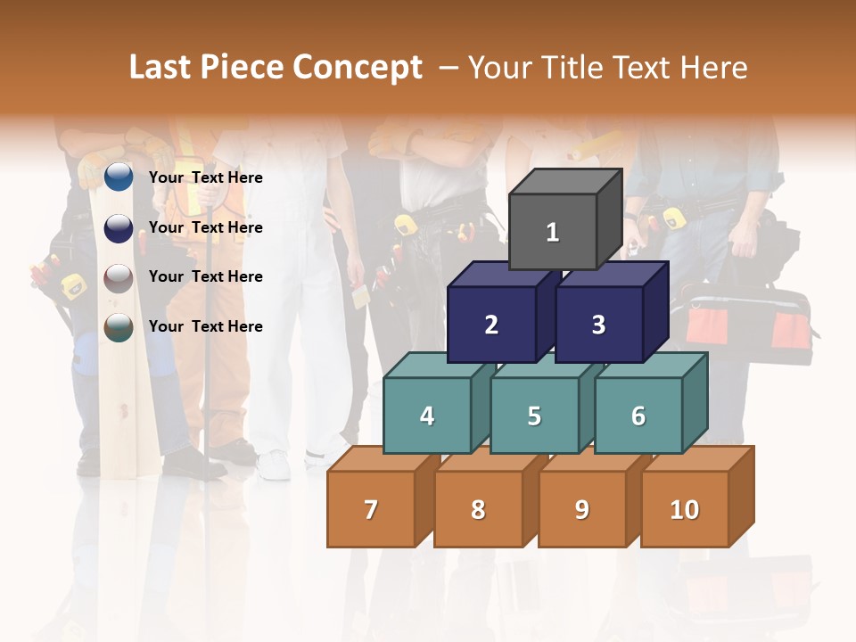 Isolated Staff Contractor PowerPoint Template
