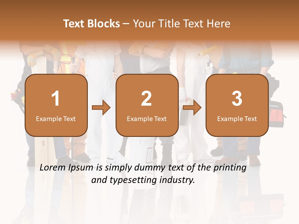 Isolated Staff Contractor PowerPoint Template