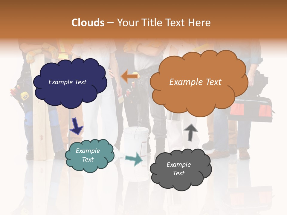 Isolated Staff Contractor PowerPoint Template