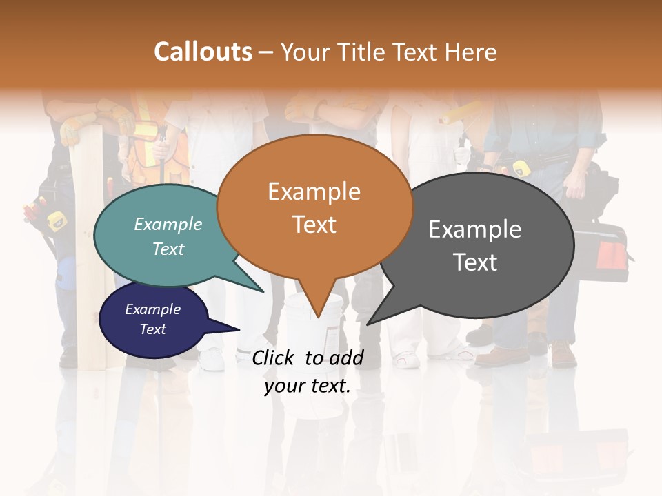 Isolated Staff Contractor PowerPoint Template