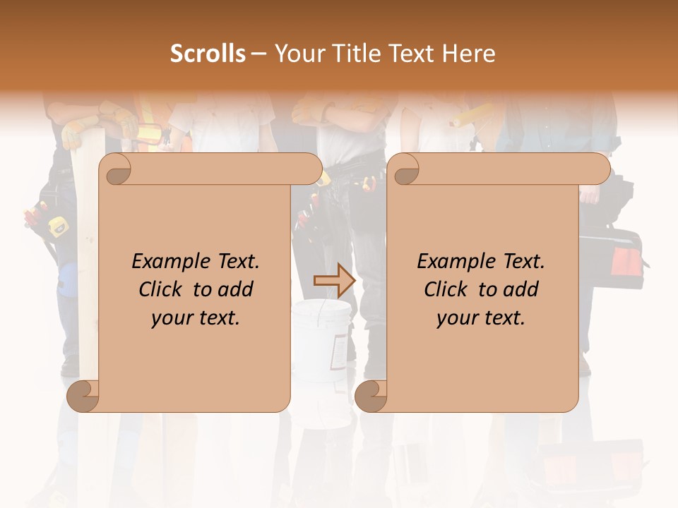 Isolated Staff Contractor PowerPoint Template