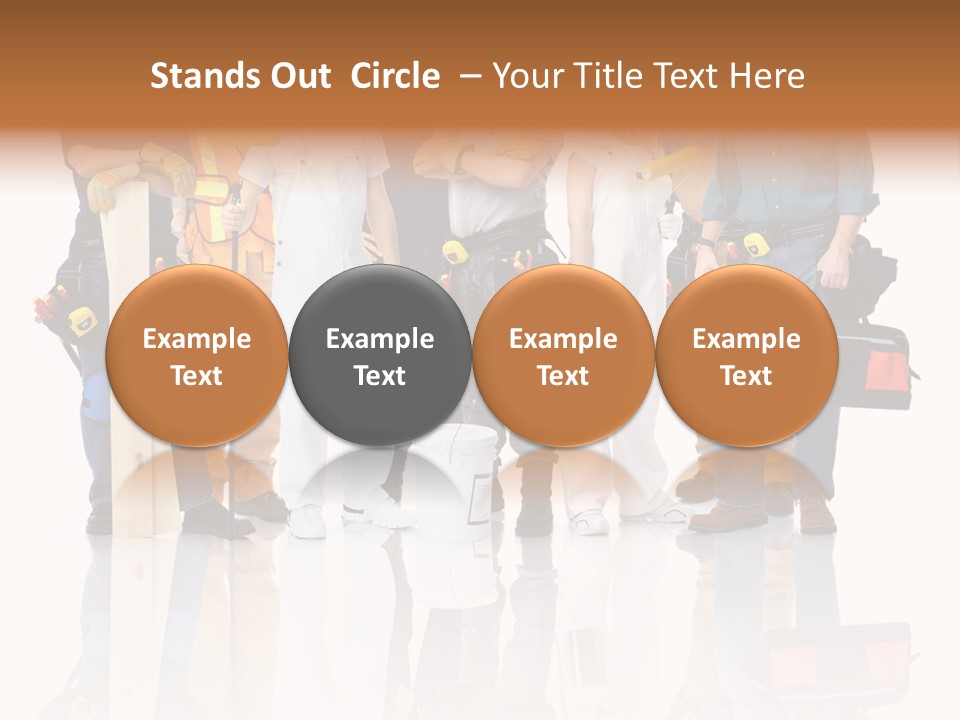 Isolated Staff Contractor PowerPoint Template