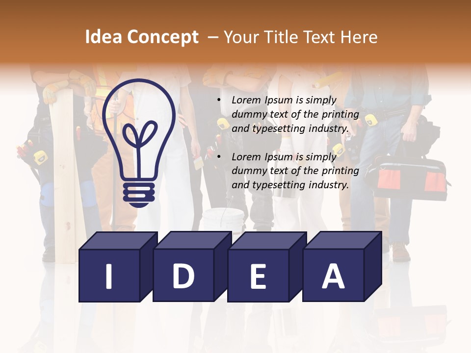Isolated Staff Contractor PowerPoint Template