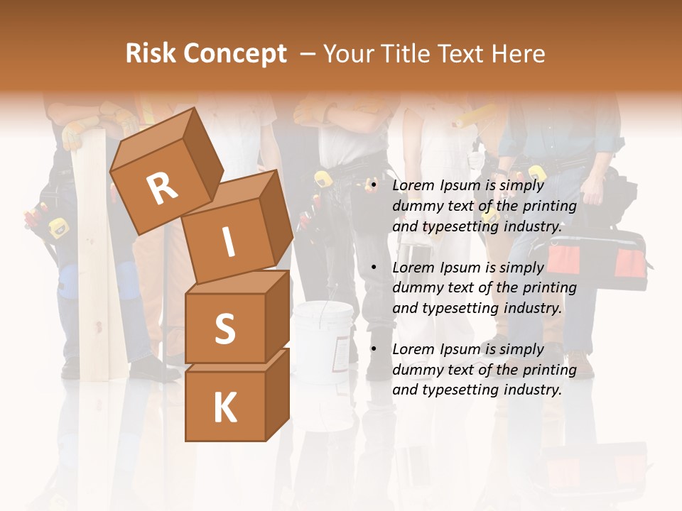 Isolated Staff Contractor PowerPoint Template