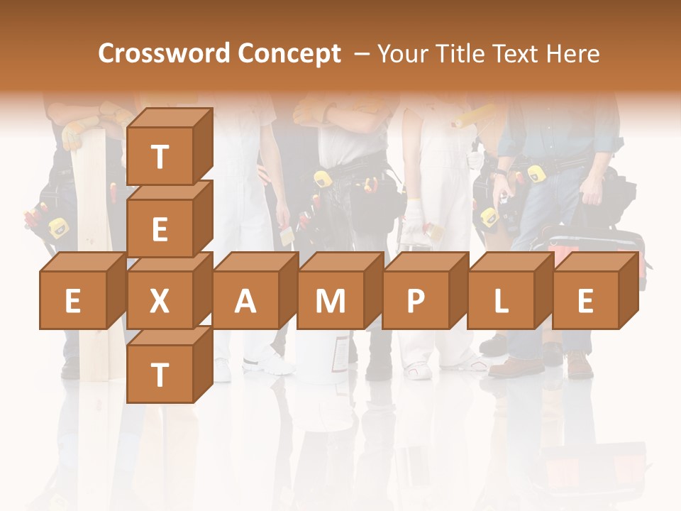 Isolated Staff Contractor PowerPoint Template