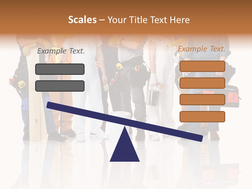 Isolated Staff Contractor PowerPoint Template