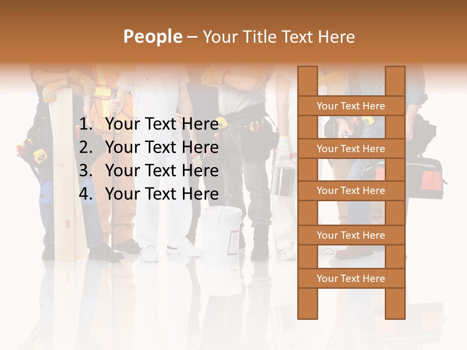 Isolated Staff Contractor PowerPoint Template