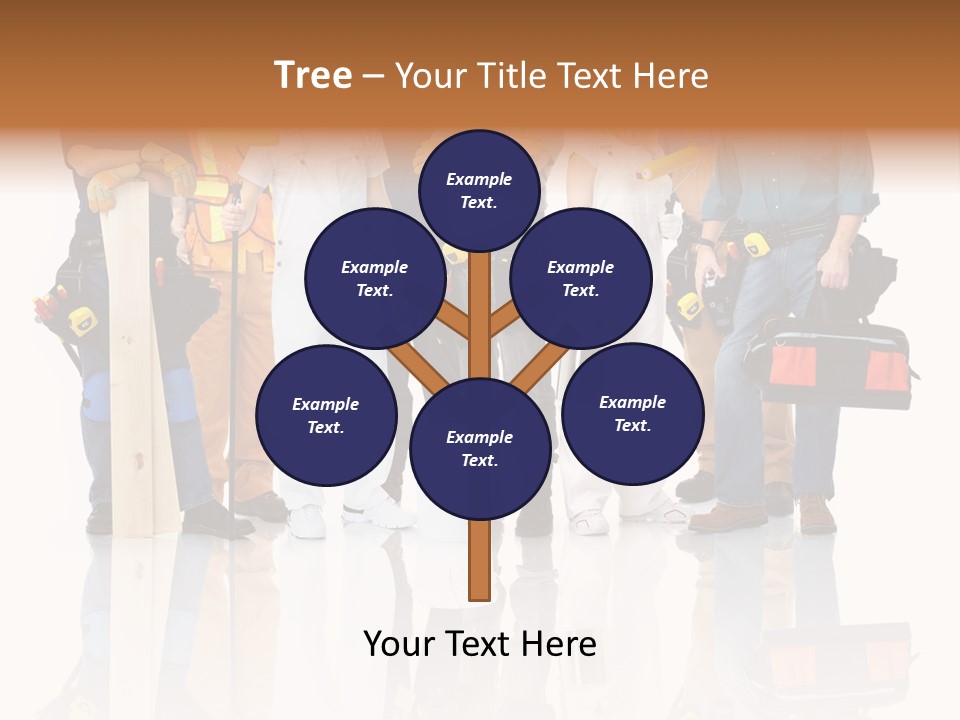Isolated Staff Contractor PowerPoint Template