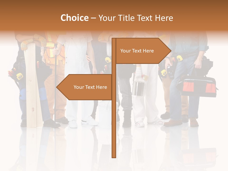 Isolated Staff Contractor PowerPoint Template