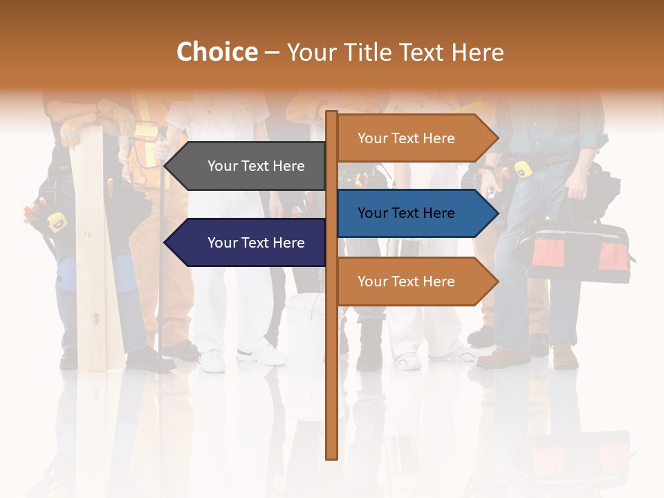 Isolated Staff Contractor PowerPoint Template