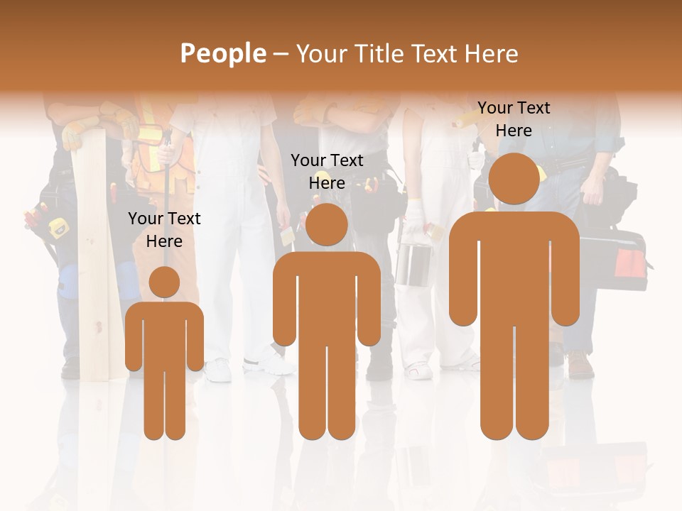 Isolated Staff Contractor PowerPoint Template