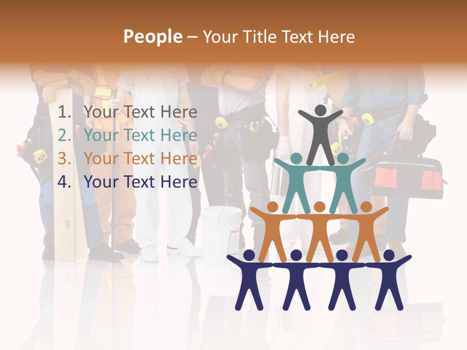 Isolated Staff Contractor PowerPoint Template