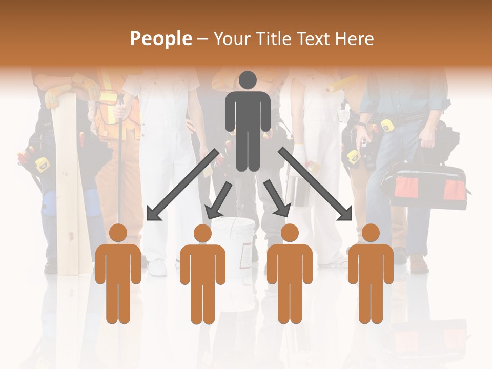 Isolated Staff Contractor PowerPoint Template