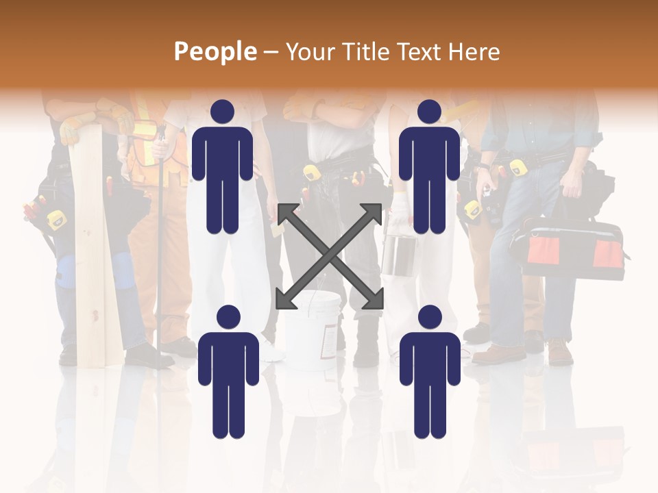 Isolated Staff Contractor PowerPoint Template