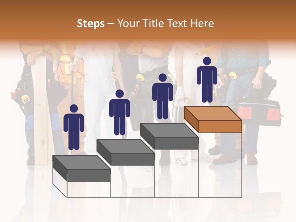 Isolated Staff Contractor PowerPoint Template