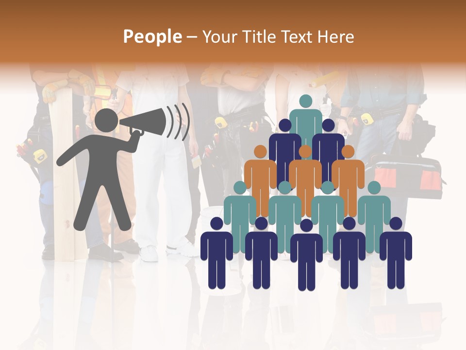 Isolated Staff Contractor PowerPoint Template