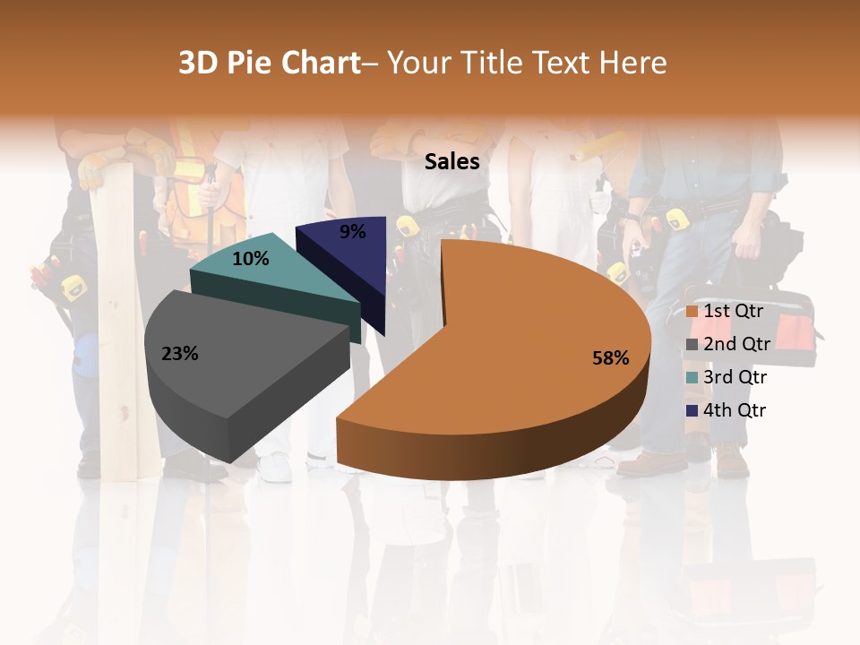 Isolated Staff Contractor PowerPoint Template