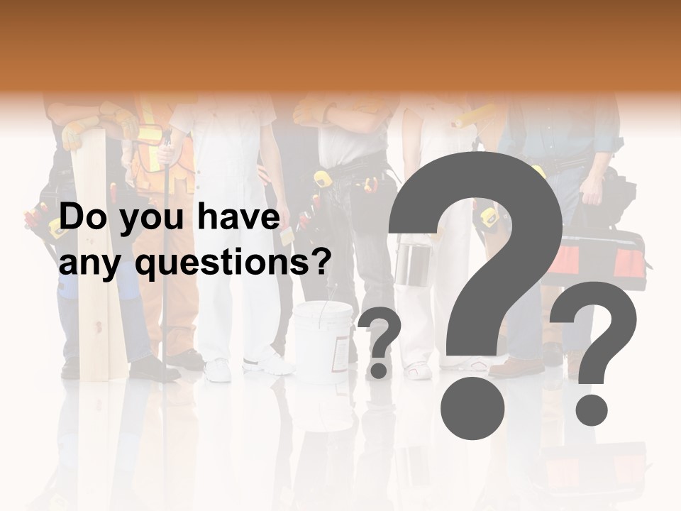 Isolated Staff Contractor PowerPoint Template