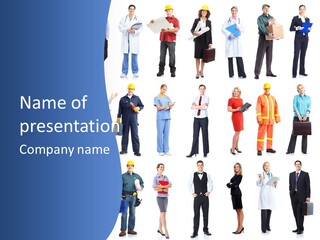 Worker Contractor Medical PowerPoint Template