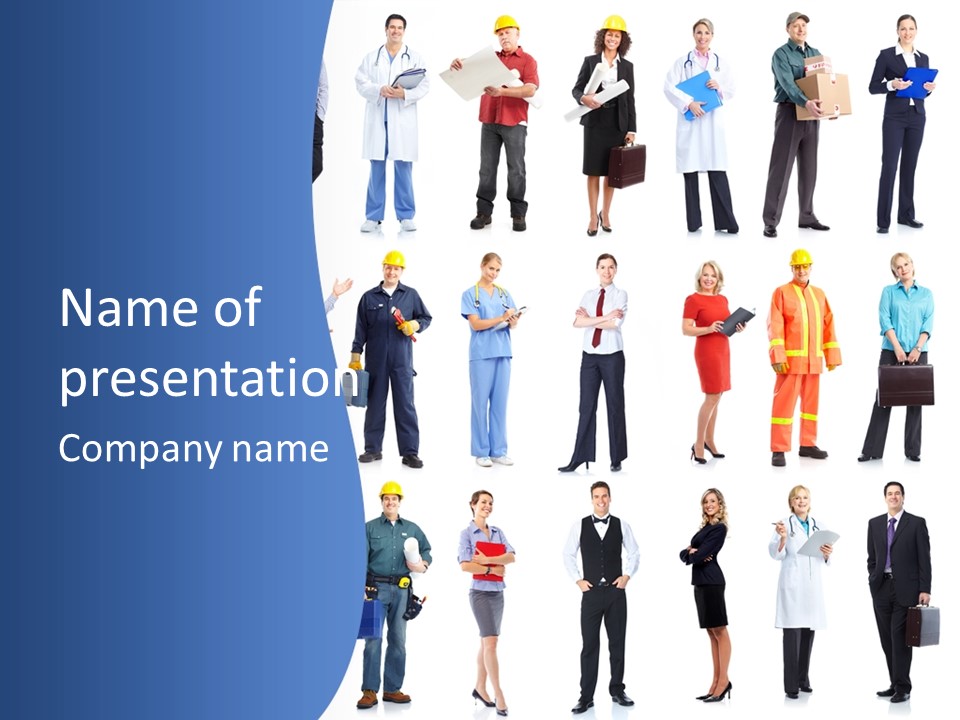 Worker Contractor Medical PowerPoint Template