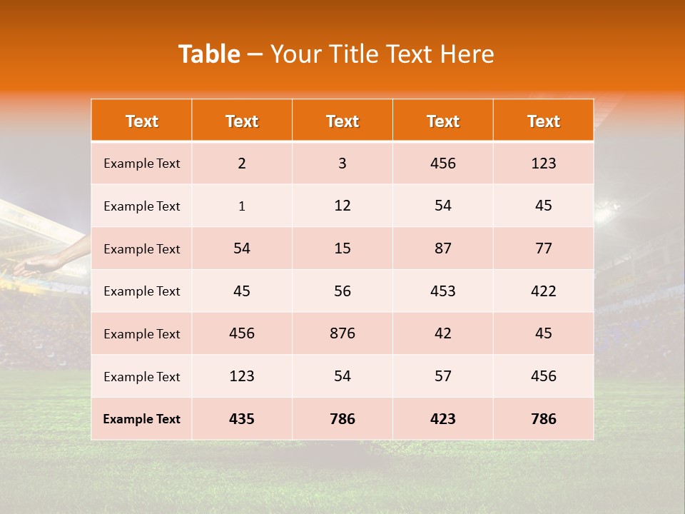 Field Seat Stadium PowerPoint Template