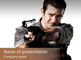 Power Assault Weapon PowerPoint Template