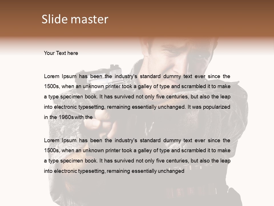 Power Assault Weapon PowerPoint Template