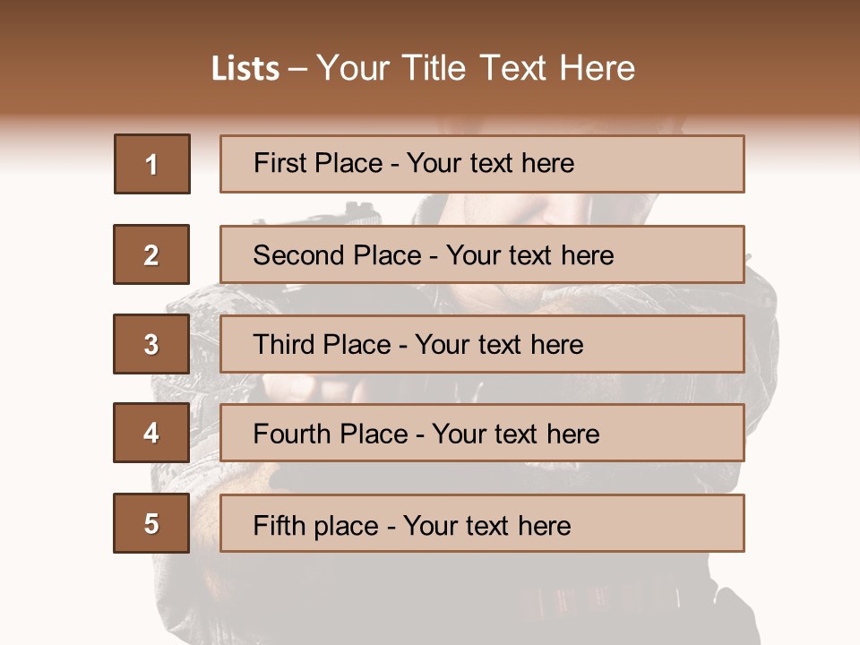 Power Assault Weapon PowerPoint Template