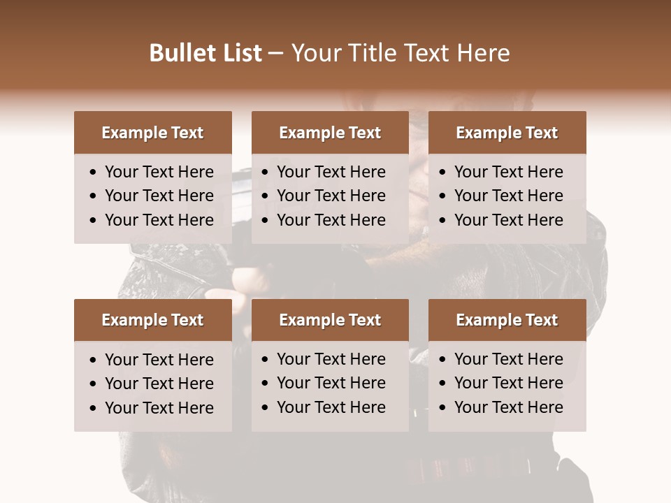 Power Assault Weapon PowerPoint Template