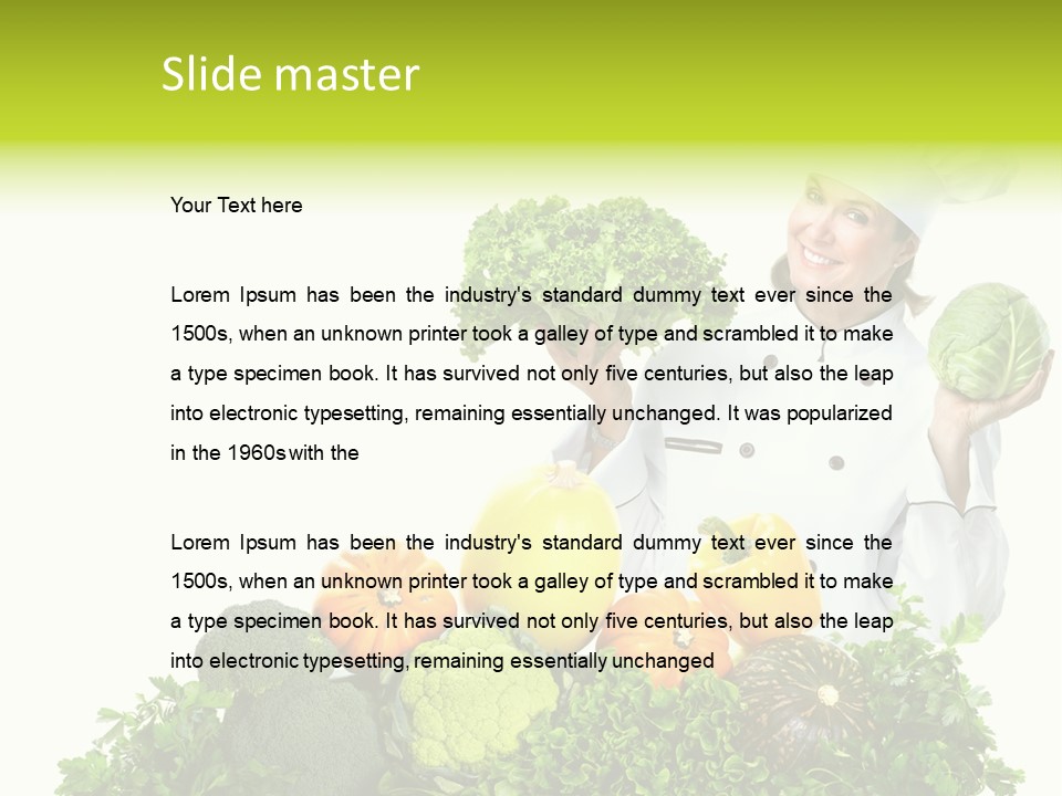 Service Nutrition Menu PowerPoint Template