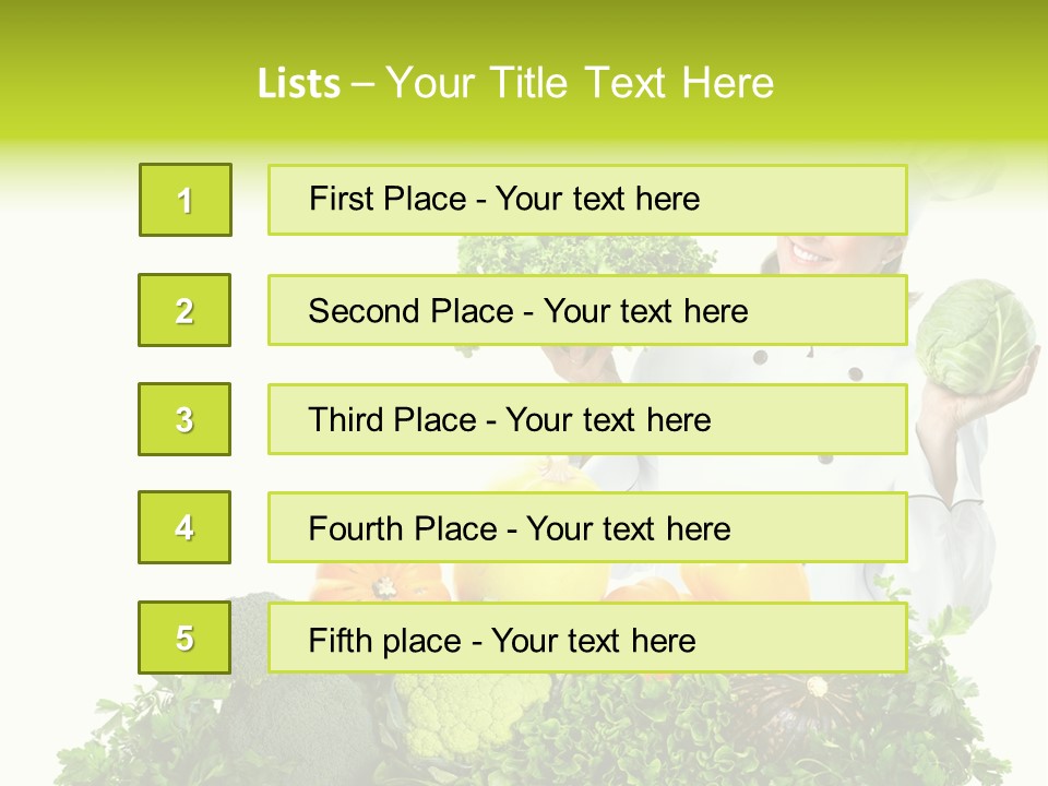 Service Nutrition Menu PowerPoint Template