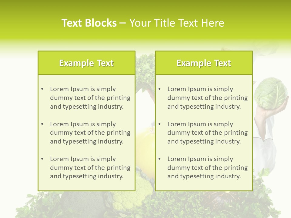 Service Nutrition Menu PowerPoint Template