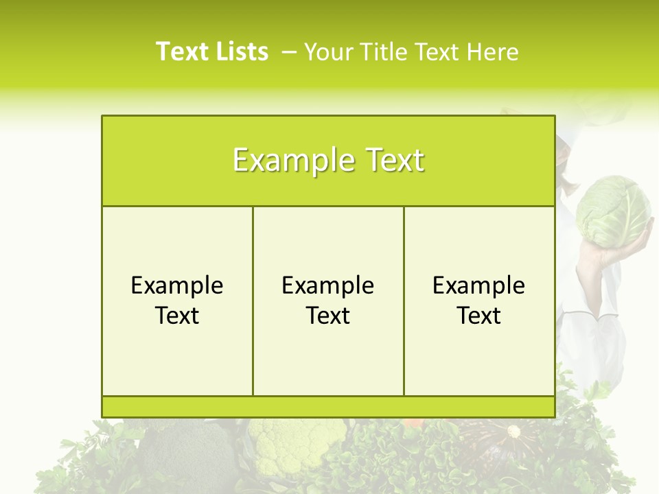 Service Nutrition Menu PowerPoint Template