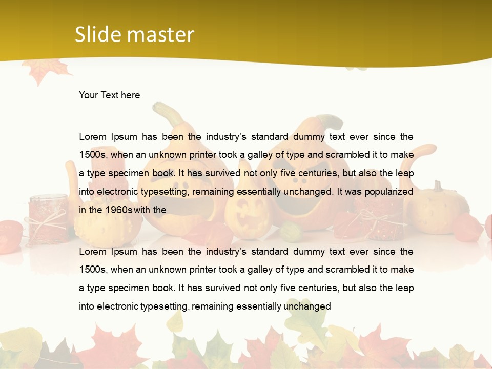 Green Foliage Isolated PowerPoint Template