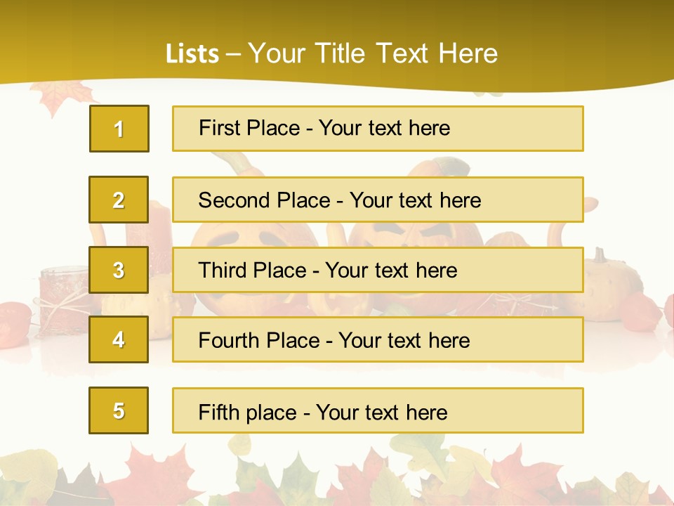 Green Foliage Isolated PowerPoint Template