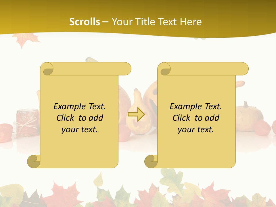 Green Foliage Isolated PowerPoint Template