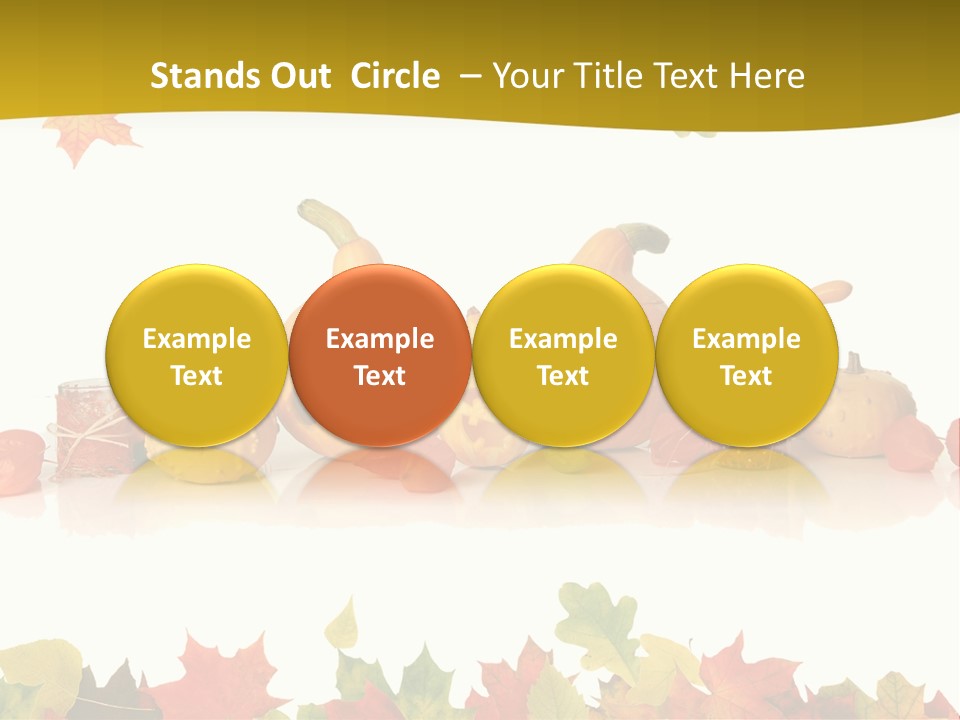 Green Foliage Isolated PowerPoint Template