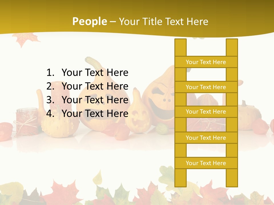 Green Foliage Isolated PowerPoint Template