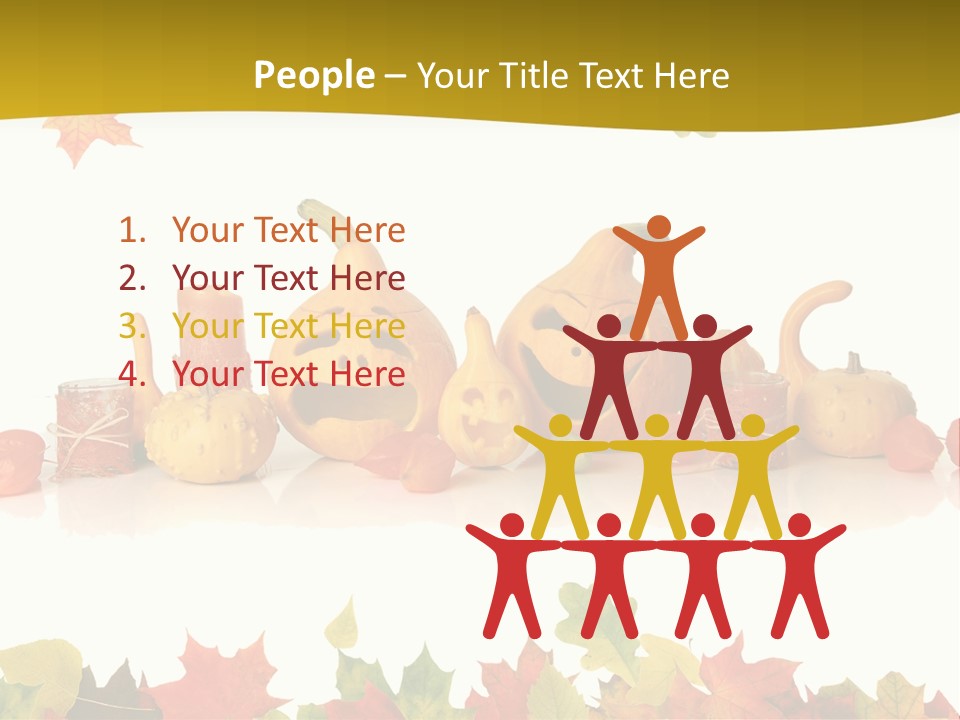 Green Foliage Isolated PowerPoint Template