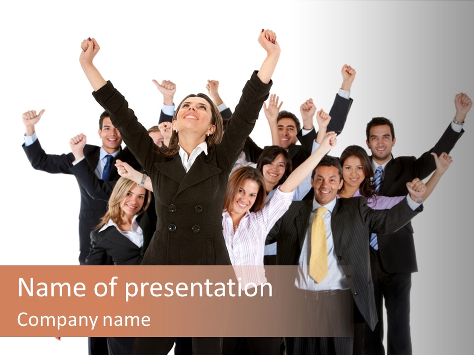 Person Workers Group PowerPoint Template