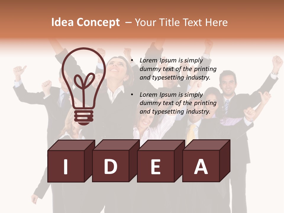 Person Workers Group PowerPoint Template