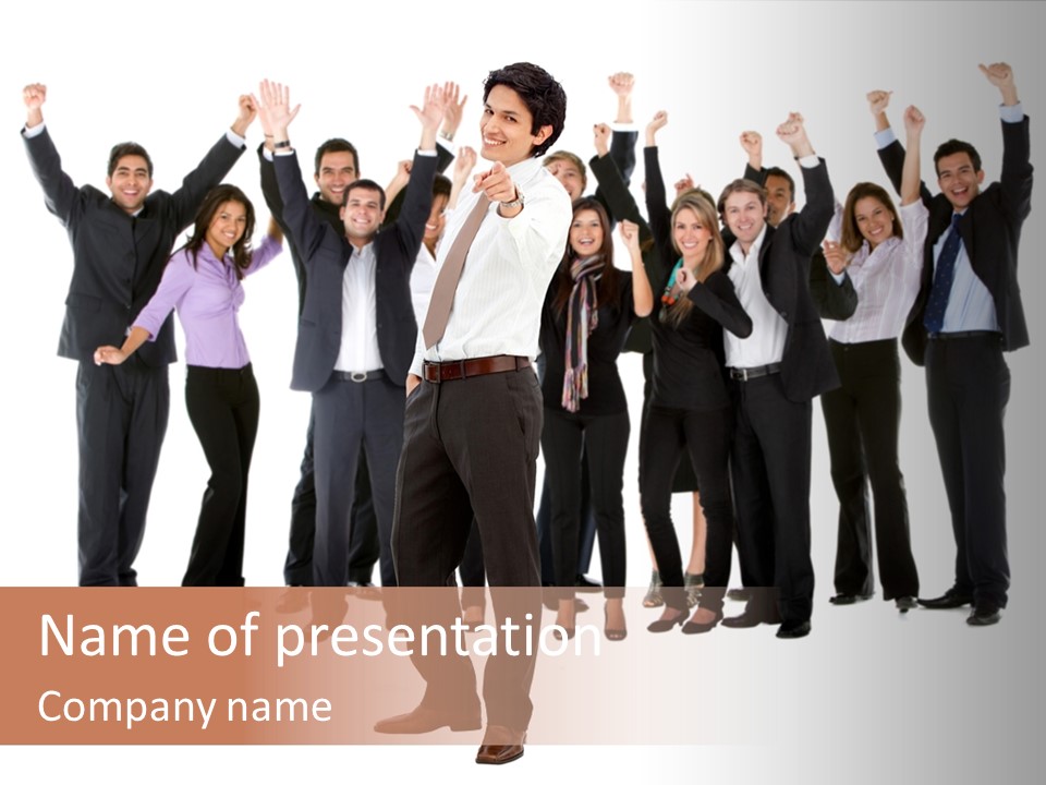 Latin Business Happy PowerPoint Template