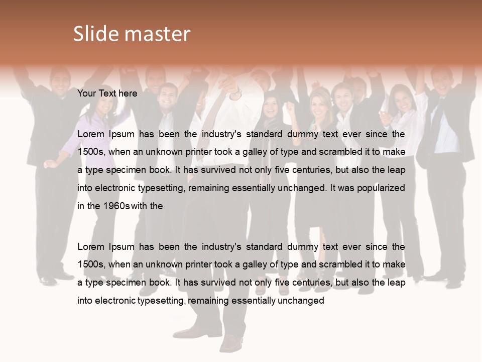 Latin Business Happy PowerPoint Template